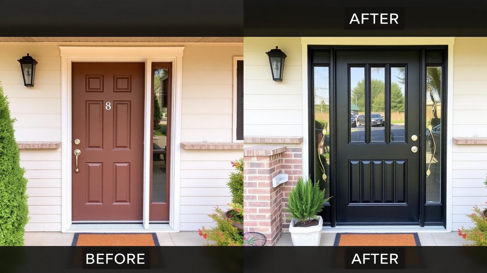 Example of modern exterior door installation by Dr. Handyman Service