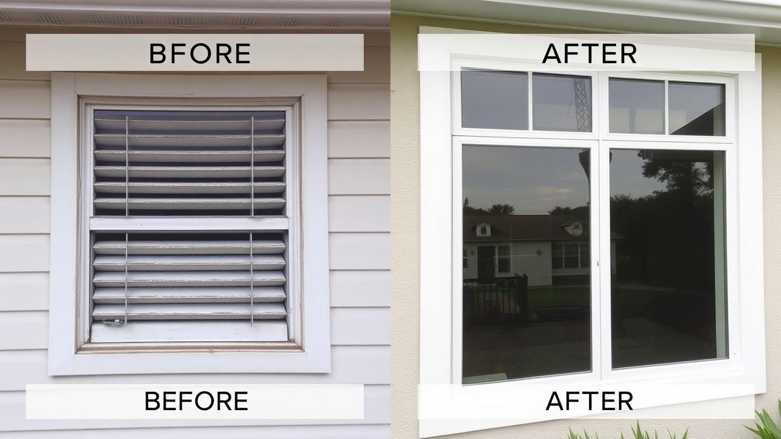 Example of hurricane window upgrade by Dr. Handyman Service